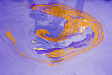  Abstract artwork- marbled effect. Pigment water background. Liquid acrylic- color blot