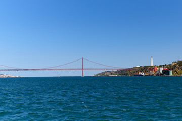 Bridge April 25-de Abril, connecting Lisbon 