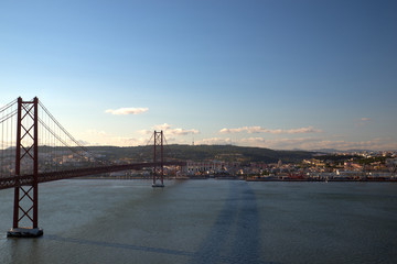 Bridge April 25-de Abril, connecting Lisbon 