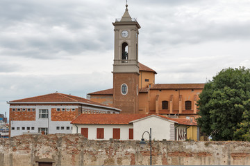 Fototapeta na wymiar Church of San Ferdinando in Livorno, Italy