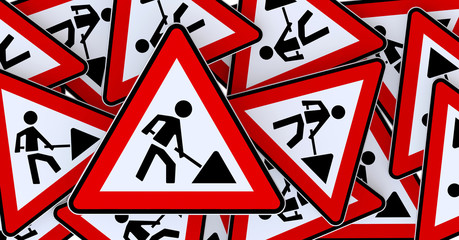 Baustellenschild