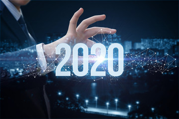 The concept of a new 2020 business year.