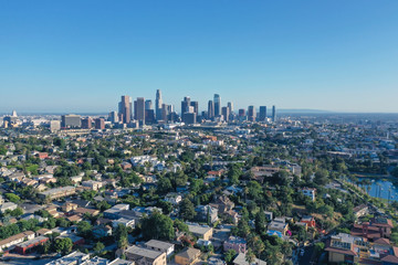 Drone view of Los Angeles