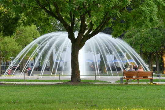 Park und Springbrunnen in Merzig