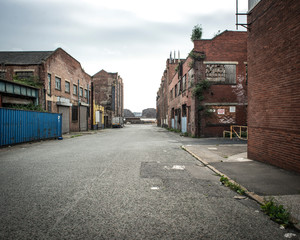 Old and derelict warehouse next to Bootle docks: area awaiting eventual redevelopment.  Bootle,...