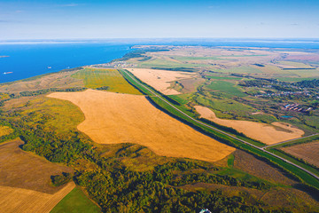 landscape at the confluence of the Volga and Kama rivers