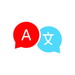 language translation icon. vector illustration