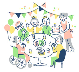 老人ホーム　パーティー１