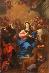 ARCO, ITALY - JUNE 8, 2018: The painting of Pentecost in the church Chiesa Collegiata dell'Assunta...