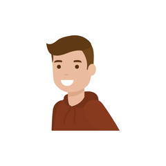 Isolated boy cartoon design