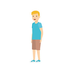 Isolated boy cartoon design