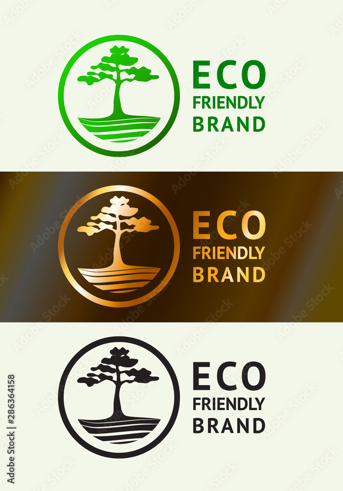 Wall mural Ecology friendly logo