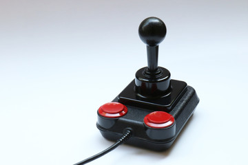 Classic Retro Joystick from the Eighties on white