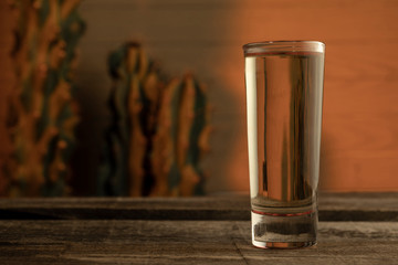 detail of tequila shot