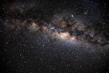 View of the Night Sky on Santa Cruz Trek in Huscaran National Park in the Cordillera Blanca in Northern Peru 