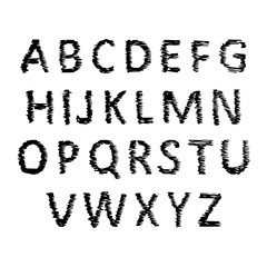 Hand Drawn Latin Alphabet