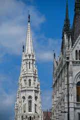 Fototapeta na wymiar Hungarian Parliament building detail in Budapest
