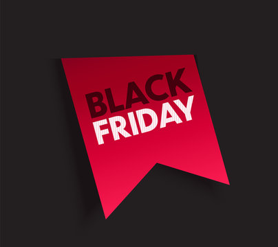Black friday sale vector tag.