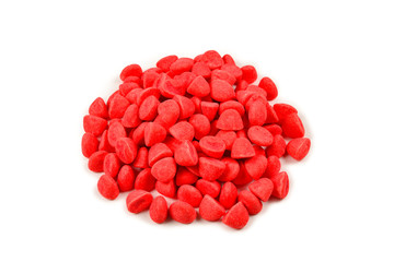 Juicy colorful jelly sweets isolated on white. Gummy candies. .