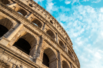 Obraz premium View from the floor of the Roman Colosseum.