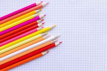 COLOR PENCILS, BACK TO NOTEBOOK, SCHOOL TIME, BEGINNING OF THE YEAR, READY TO SCHOOL