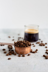 Espresso Coffee Drink in Glass Cup