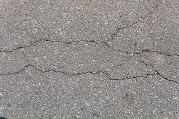 Old Weathered Cracked Grayish Asphalt Texture
