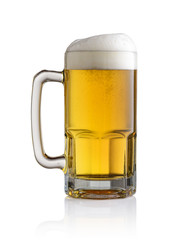 Beer glass isolated on white background