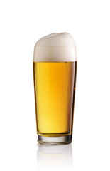 Beer glass isolated on white background