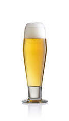 Beer glass isolated on white background