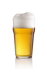 Beer glass isolated on white background