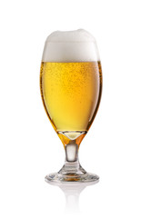 Beer glass isolated on white background