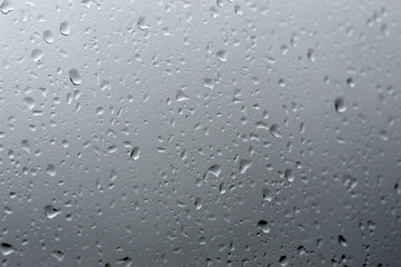 Rain drops on a window glass
