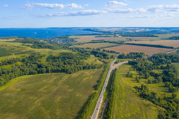 landscape at the confluence of the Volga and Kama rivers