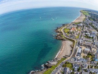 Aerial view of Greystones beach