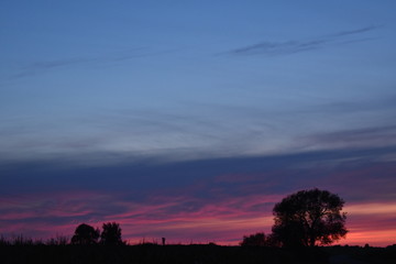 Beautiful bright sunset