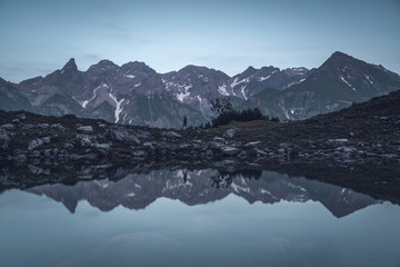 Fototapeta na wymiar Mountain lake Guggersee in the alps