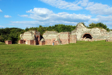 Fototapeta na wymiar Roman palace of Felix Romuliana wall ruins (Serbia)