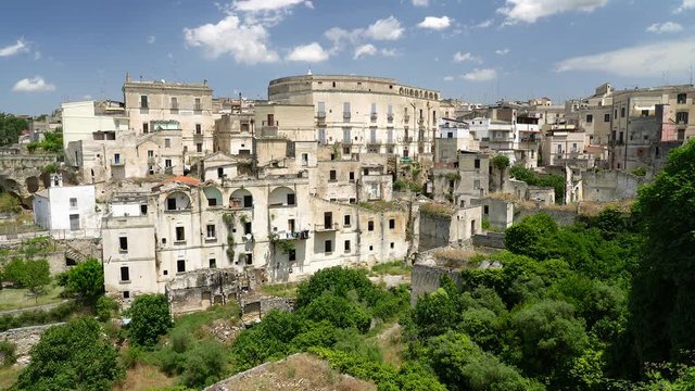 Gravina in Puglia on a sunny summer day, province of Bari, Apulia, southern Italy.