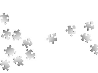 Business brainteaser jigsaw puzzle metallic 