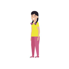 Isolated girl cartoon design
