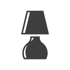 Table lamp icon. Vector on a white background.