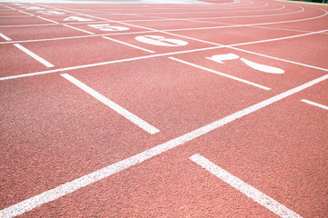starting position of a treadmill in a stadium