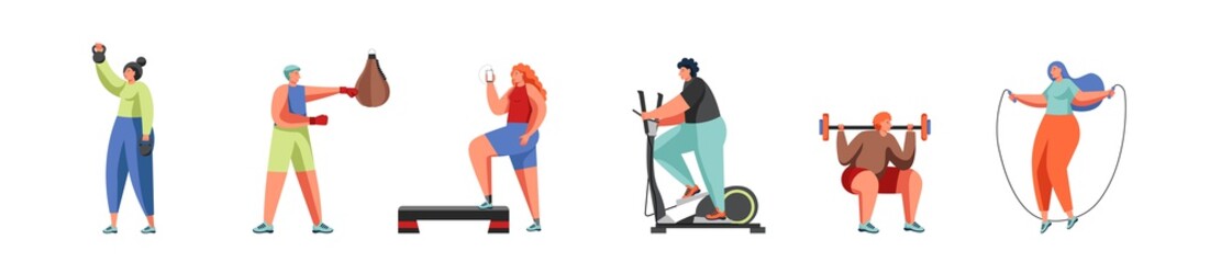 Gym and sport vector flat isolated illustration