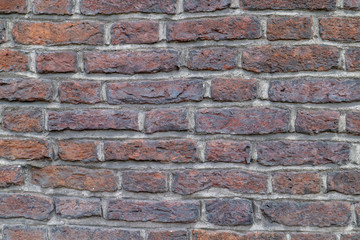 Antique Dark Brown Rugged Brick Wall