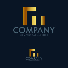 Letter FM Logo Design Template