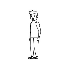 Isolated boy cartoon design
