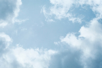 Obraz premium Sky clouds cirrus clouds on a blue background