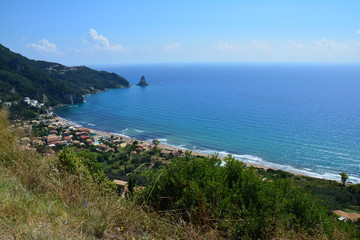 Vue Panoramique Île de Corfou Grèce