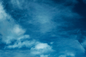 Obraz premium Sky clouds cirrus clouds on a blue background